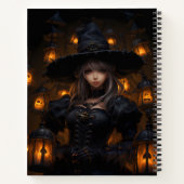 かぼちゃスピリットランタンに囲まれた魔女 ノートブック (裏面)