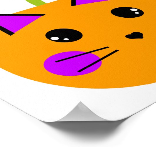 かぼちゃハロウィーン猫ごちそうさま ポスター (角)