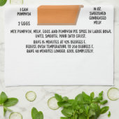 かぼちゃパイレシピキッチンタオル キッチンタオル (折り畳み)