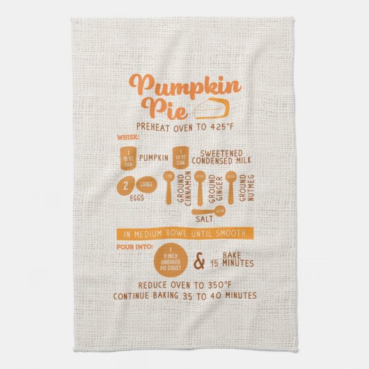 かぼちゃパイレシピキッチンタオル キッチンタオル (縦)
