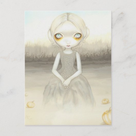 「かぼちゃパッチ幽霊」はがき ポストカード (正面)