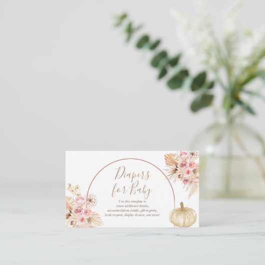 かぼちゃパンパベビー振りおむつベビー エンクロージャーカード (スタンド正面)