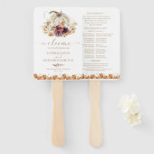 かぼちゃフローラ秋の結婚式式プログラム ハンドファン (正面&裏面)