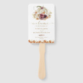 かぼちゃフローラ秋の結婚式式プログラム ハンドファン (正面)