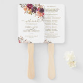 かぼちゃフローラ秋の結婚式式プログラム ハンドファン (正面&裏面)