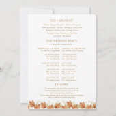 かぼちゃフローラ秋の結婚式式プログラム 招待状 (裏面)