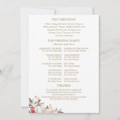 かぼちゃフローラ秋の結婚式式プログラム 招待状 (裏面)