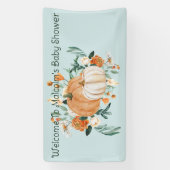 かぼちゃフローラ紅葉ブルーパーソナライズされたー、 横断幕 (縦)