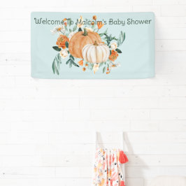 かぼちゃフローラ紅葉ブルーパーソナライズされたー、 横断幕