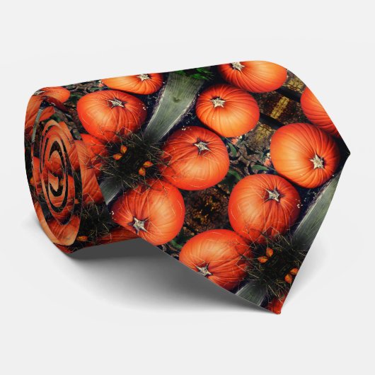 かぼちゃペア秋抽象芸術パターン ネクタイ (ロール)