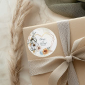 かぼちゃワイルドフラワーハートシェイプフレーム結婚ズ ラウンドシール