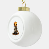 かぼちゃ人形ハロウィンステッカー セラミックボールオーナメント (右)