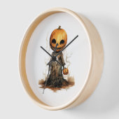 かぼちゃ人形ハロウィンステッカー 壁時計 (傾斜)