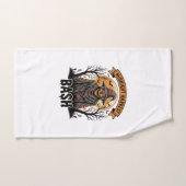 かぼちゃ人形ハロウィンTシャツ ビンテージ風彫刻 パーティー ハンドタオル (ハンドタオル)