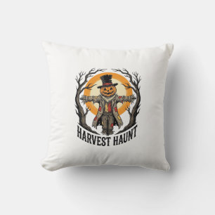 かぼちゃ人形 ハロウィンTシャツ ビンテージ風 収穫 クッション