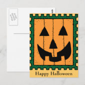 かぼちゃ切手はがき ポストカード (正面/裏面)