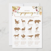 かぼちゃ動物妊娠秋赤ちゃんシャワーゲーム 招待状 (正面)