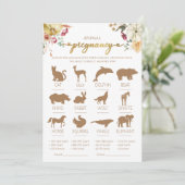 かぼちゃ動物妊娠秋赤ちゃんシャワーゲーム 招待状 (スタンド正面)