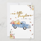 かぼちゃ動物妊娠秋赤ちゃんシャワーゲーム 招待状 (裏面)