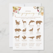 かぼちゃ動物妊娠秋赤ちゃんシャワーゲーム 招待状 (正面)