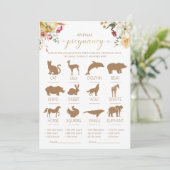 かぼちゃ動物妊娠秋赤ちゃんシャワーゲーム 招待状 (スタンド正面)