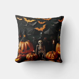 かぼちゃ及び骨格 クッション