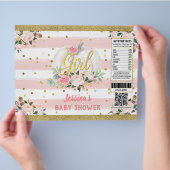 かぼちゃ女の子のベビーシャワーチップバッグ チラシ (手)