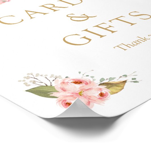 かぼちゃ女の子の誕生日カードとギフトサイン ポスター (角)