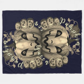 かぼちゃ女王 フリースブランケット (正面(横))