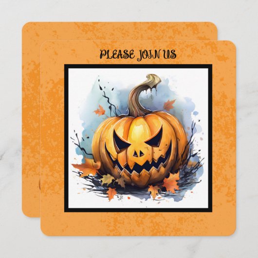 かぼちゃ彫りコンテストパーティー シーズンカード (正面/裏面)