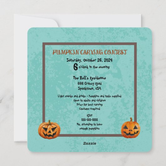 かぼちゃ彫りコンテストパーティー シーズンカード (裏面)