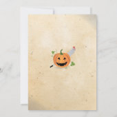 かぼちゃ彫りハロウィンパーティー カクテル ウェブ 招待状 (裏面)