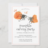 かぼちゃ彫り | ハローウィンパーティ招待状 招待状 (正面)