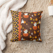 かぼちゃ模様のかわいいハロウィン猫 クッション (ブランケット)