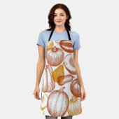 かぼちゃ模様 エプロン (着用した状態)