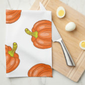 かぼちゃ模様 キッチンタオル (四つ折り)