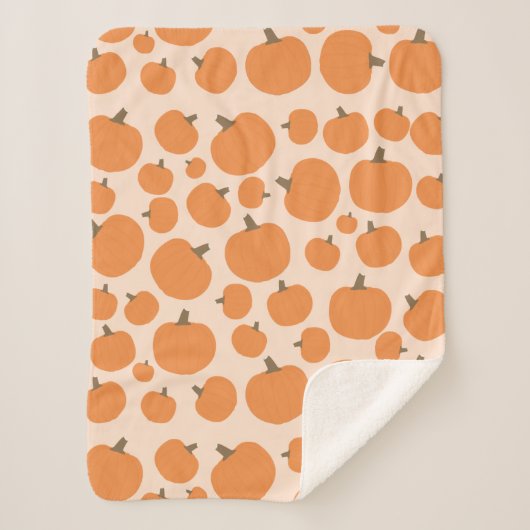 かぼちゃ模様 シェルパブランケット (正面)