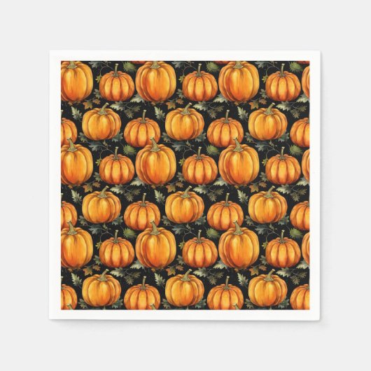 かぼちゃ模様 スタンダードカクテルナプキン (正面)