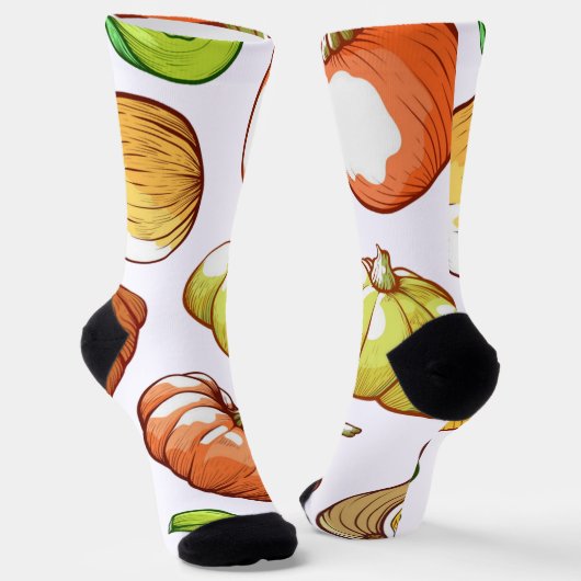 かぼちゃ模様 ソックス (傾斜あり)