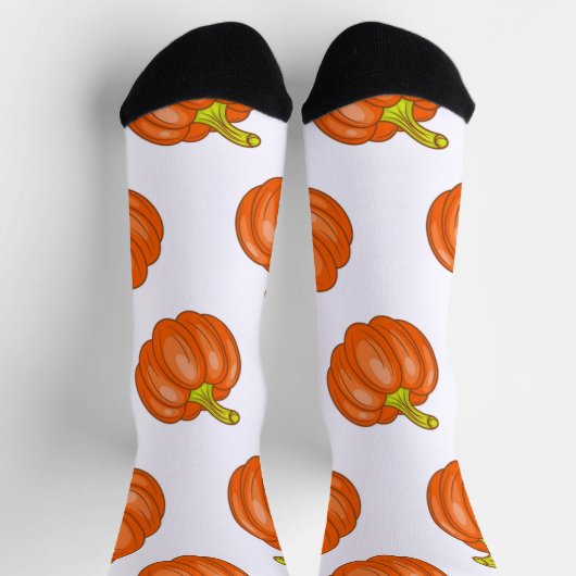 かぼちゃ模様 ソックス (上部)