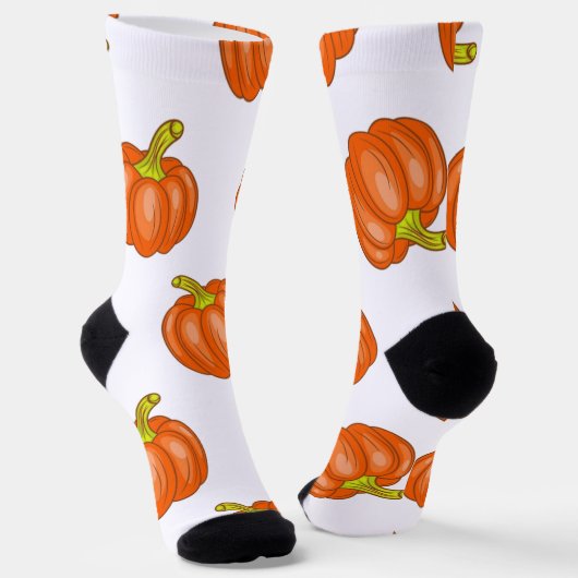 かぼちゃ模様 ソックス (傾斜あり)