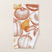 かぼちゃ模様 バスタオルセット (ハンドタオル)