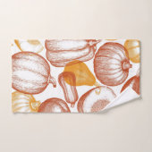 かぼちゃ模様 バスタオルセット (ハンドタオル)