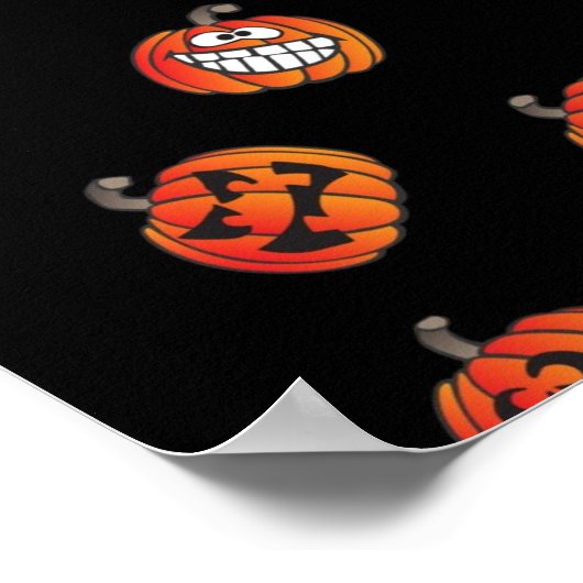 かぼちゃ模様 ポスター (角)