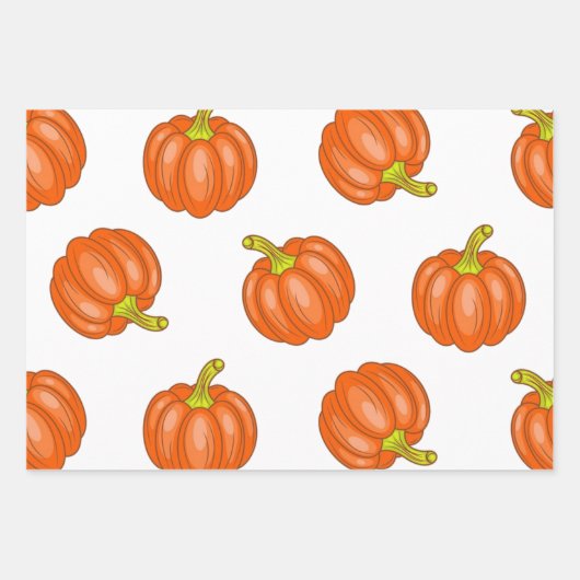 かぼちゃ模様 ラッピングペーパーシート (正面)