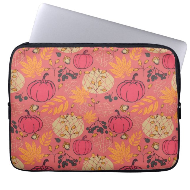 かぼちゃ模様 ラップトップスリーブ (正面)