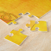 かぼちゃ水の色パタ絵画ーン ジグソーパズル (側面)