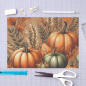 かぼちゃ水彩秋の模様秋 薄葉紙 (クラフト)