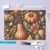 かぼちゃ水彩秋の模様秋 薄葉紙 (クラフト)