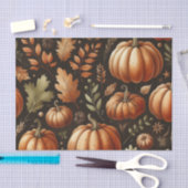 かぼちゃ水彩秋の模様秋 薄葉紙 (クラフト)